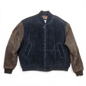 NEW ZEALAND OUTBACK Leather Bomber Jacket Men's XL Vintage 1990s Boxy Oversized